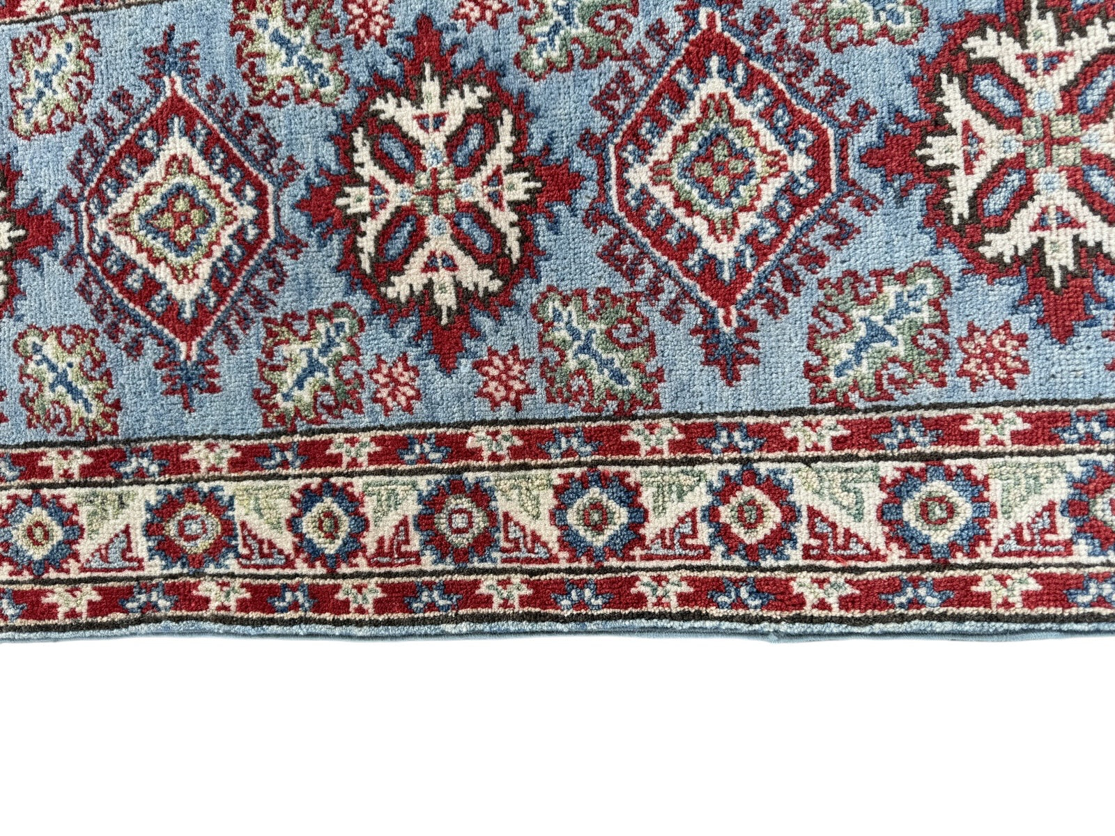 Handmade Afghan Kazak Hallway Runner Rug 165 CM x 57 CM SK#1505
