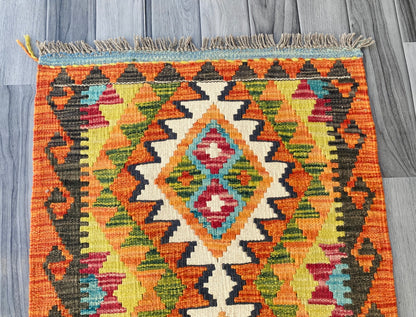Handmade Afghan Chobi Kilim Rug 88 CM x 61 CM ( SS # 45 )