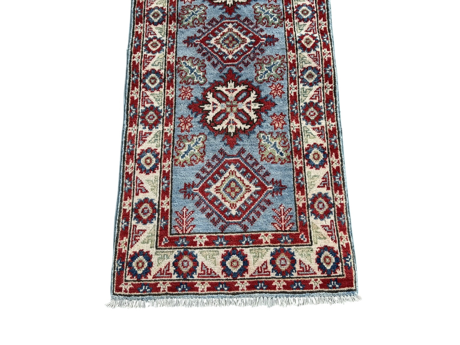 Handmade Afghan Kazak Hallway Runner Rug 165 CM x 57 CM SK#1505