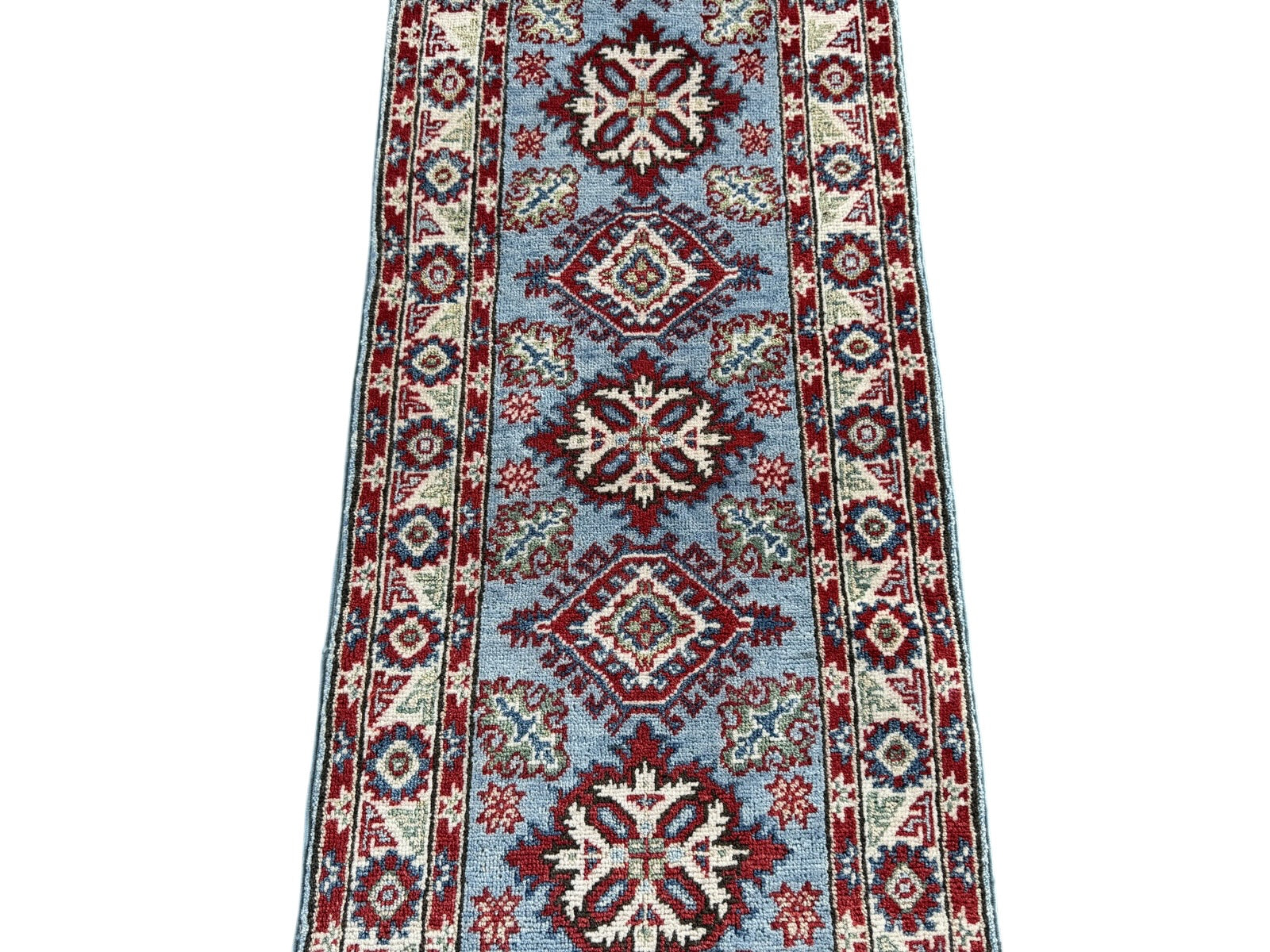 Handmade Afghan Kazak Hallway Runner Rug 165 CM x 57 CM SK#1505