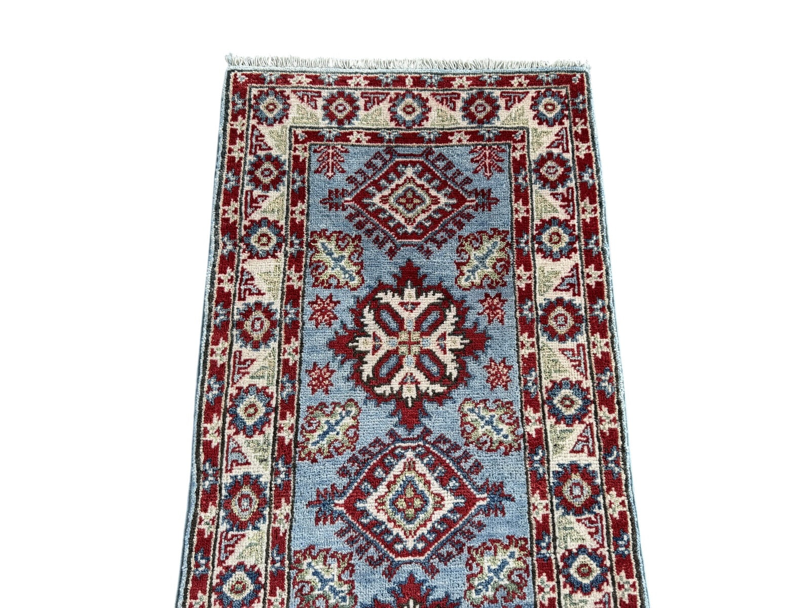 Handmade Afghan Kazak Hallway Runner Rug 165 CM x 57 CM SK#1505