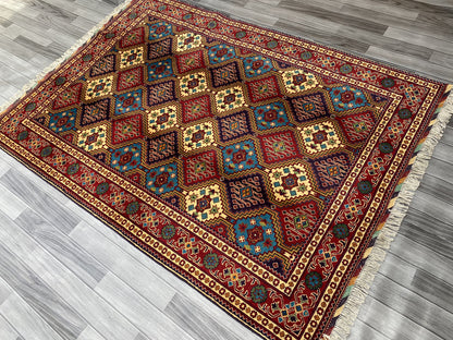 Hand Woven Traditional  Rug | 210 CM x 154 CM KSM # 3113