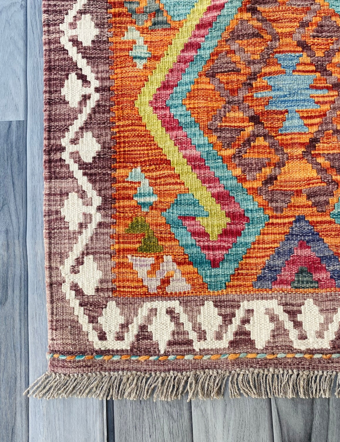 Handmade Afghan Chobi Kilim Rug 88 CM x 64 CM ( SS # 44 )