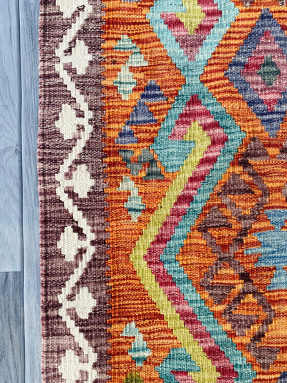 Handmade Afghan Chobi Kilim Rug 88 CM x 64 CM ( SS # 44 )
