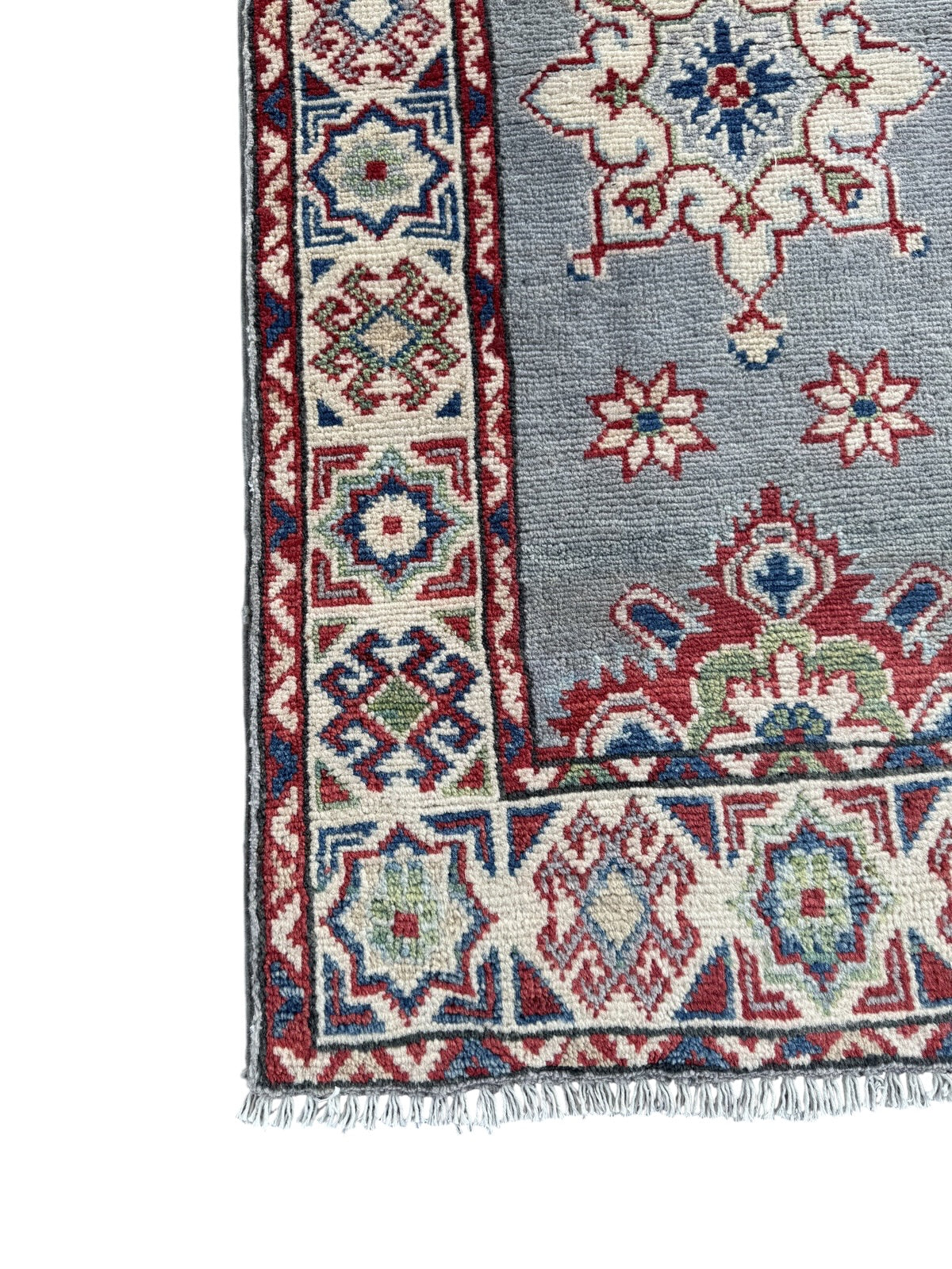 Handmade Afghan Kazak Hallway Runner Rug 192 CM x 63 CM SK#1504