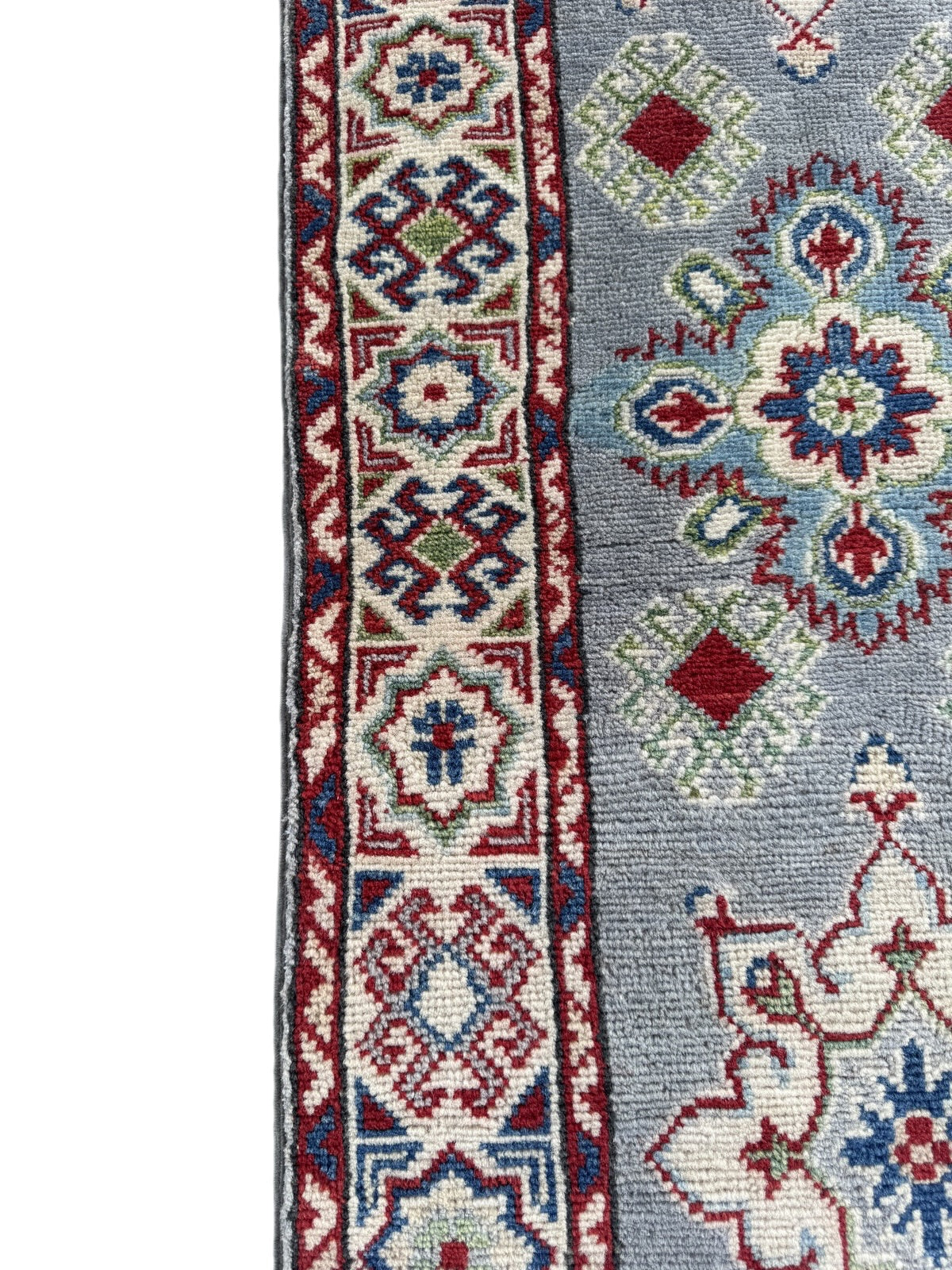 Handmade Afghan Kazak Hallway Runner Rug 192 CM x 63 CM SK#1504
