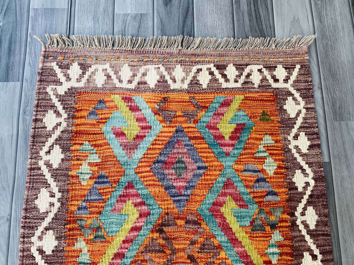 Handmade Afghan Chobi Kilim Rug 88 CM x 64 CM ( SS # 44 )