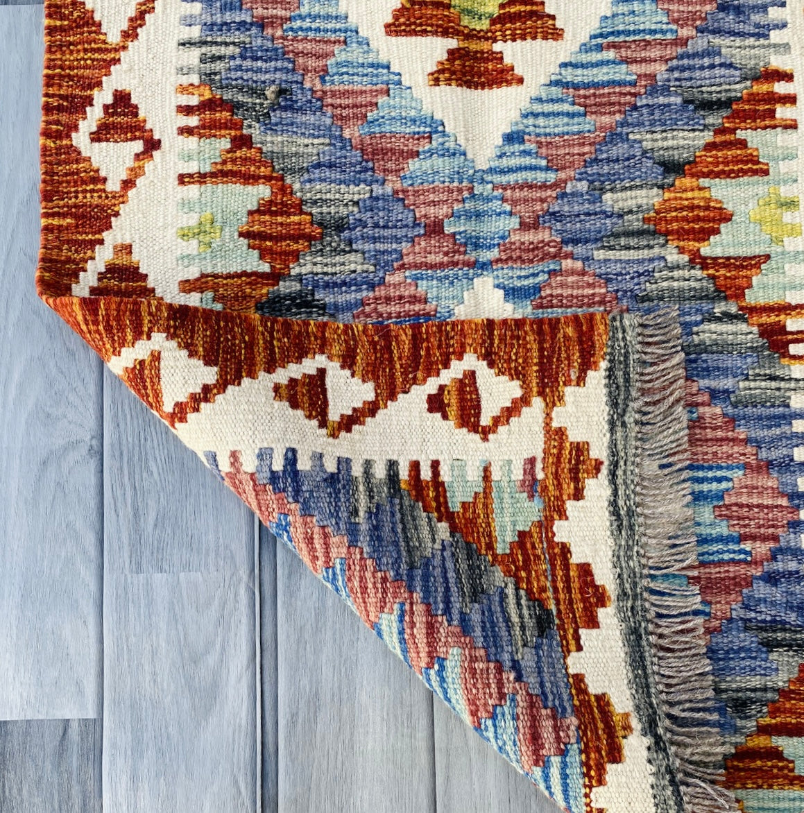 Handmade Afghan Chobi Kilim Rug 89 CM x 59 CM ( SS # 43 )
