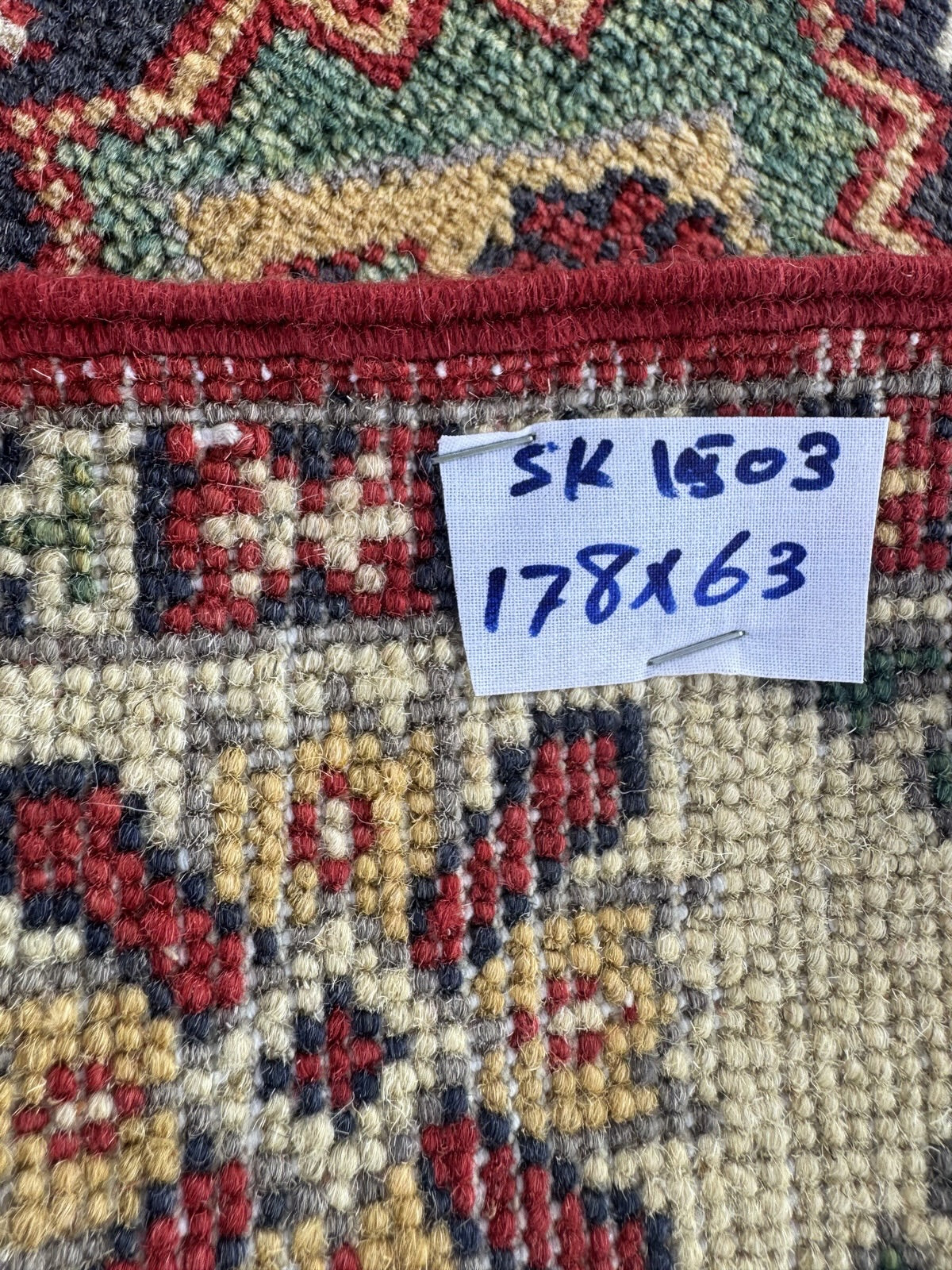 Handmade Afghan Kazak Hallway Runner Rug 178 CM x 63 CM SK#1503