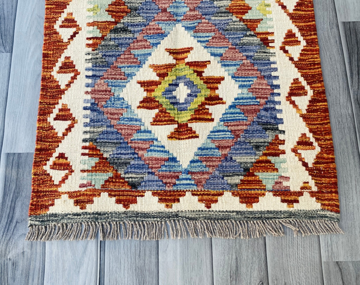 Handmade Afghan Chobi Kilim Rug 89 CM x 59 CM ( SS # 43 )