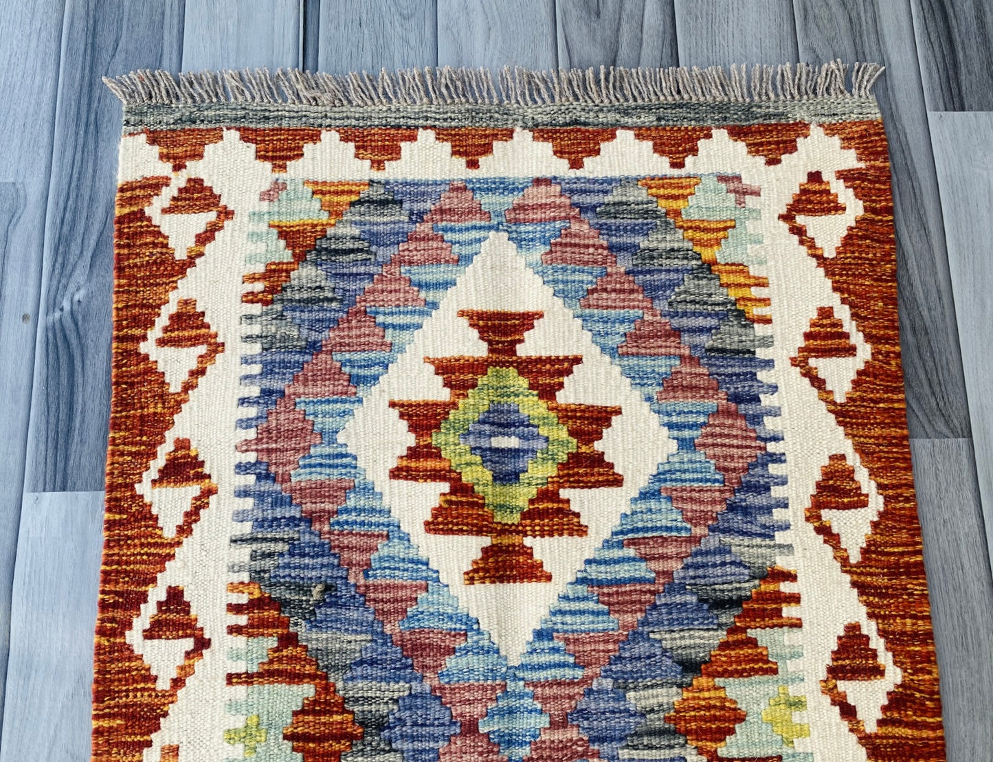 Handmade Afghan Chobi Kilim Rug 89 CM x 59 CM ( SS # 43 )