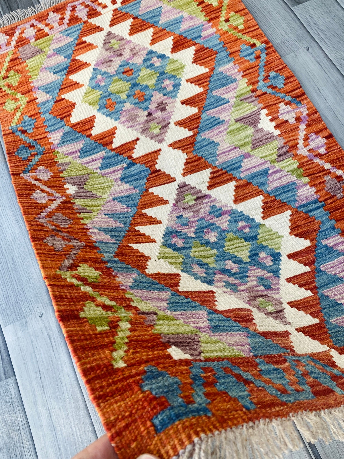 Handmade Afghan Chobi Kilim Rug 100 CM x 59 CM ( SS # 42 )