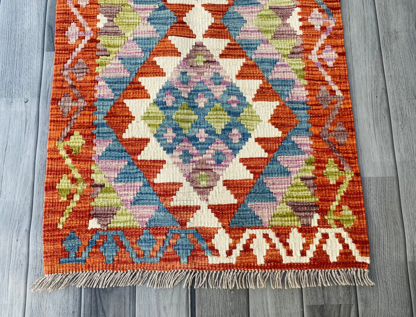 Handmade Afghan Chobi Kilim Rug 100 CM x 59 CM ( SS # 42 )