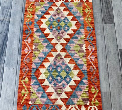 Handmade Afghan Chobi Kilim Rug 100 CM x 59 CM ( SS # 42 )