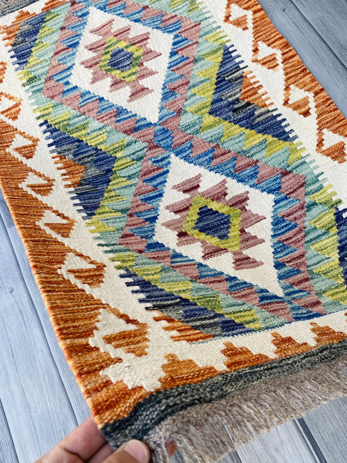 Handmade Afghan Chobi Kilim Rug 93 CM x 60 CM ( SS # 41 )