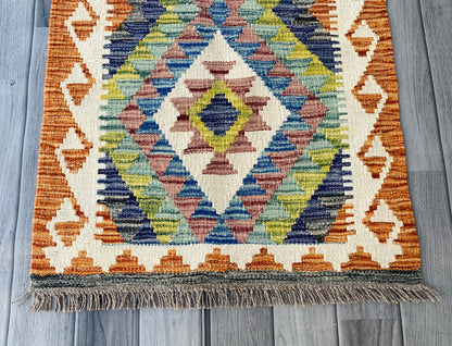 Handmade Afghan Chobi Kilim Rug 93 CM x 60 CM ( SS # 41 )