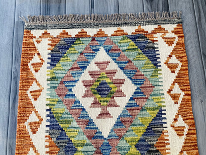 Handmade Afghan Chobi Kilim Rug 93 CM x 60 CM ( SS # 41 )