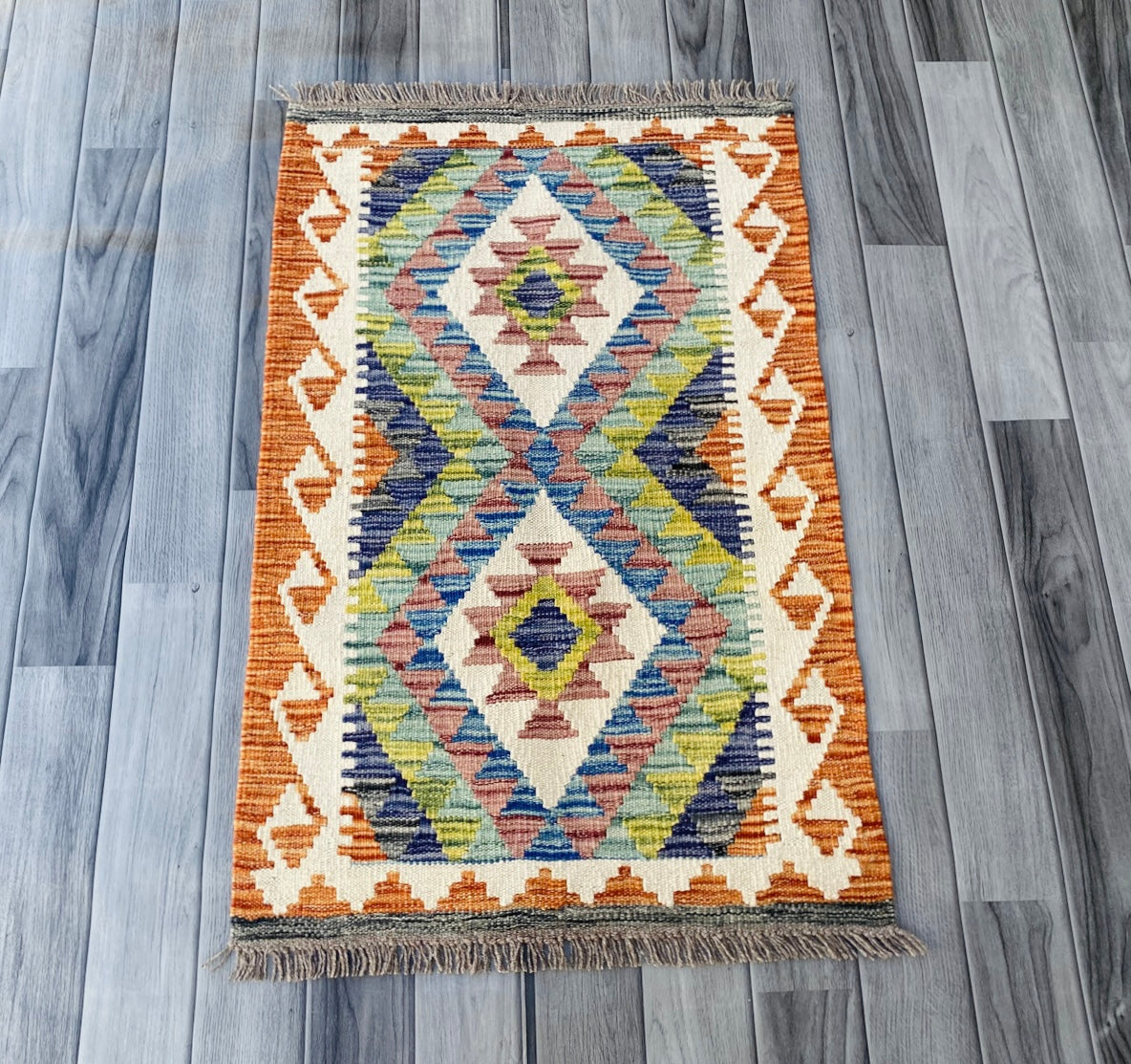 Handmade Afghan Chobi Kilim Rug 93 CM x 60 CM ( SS # 41 )