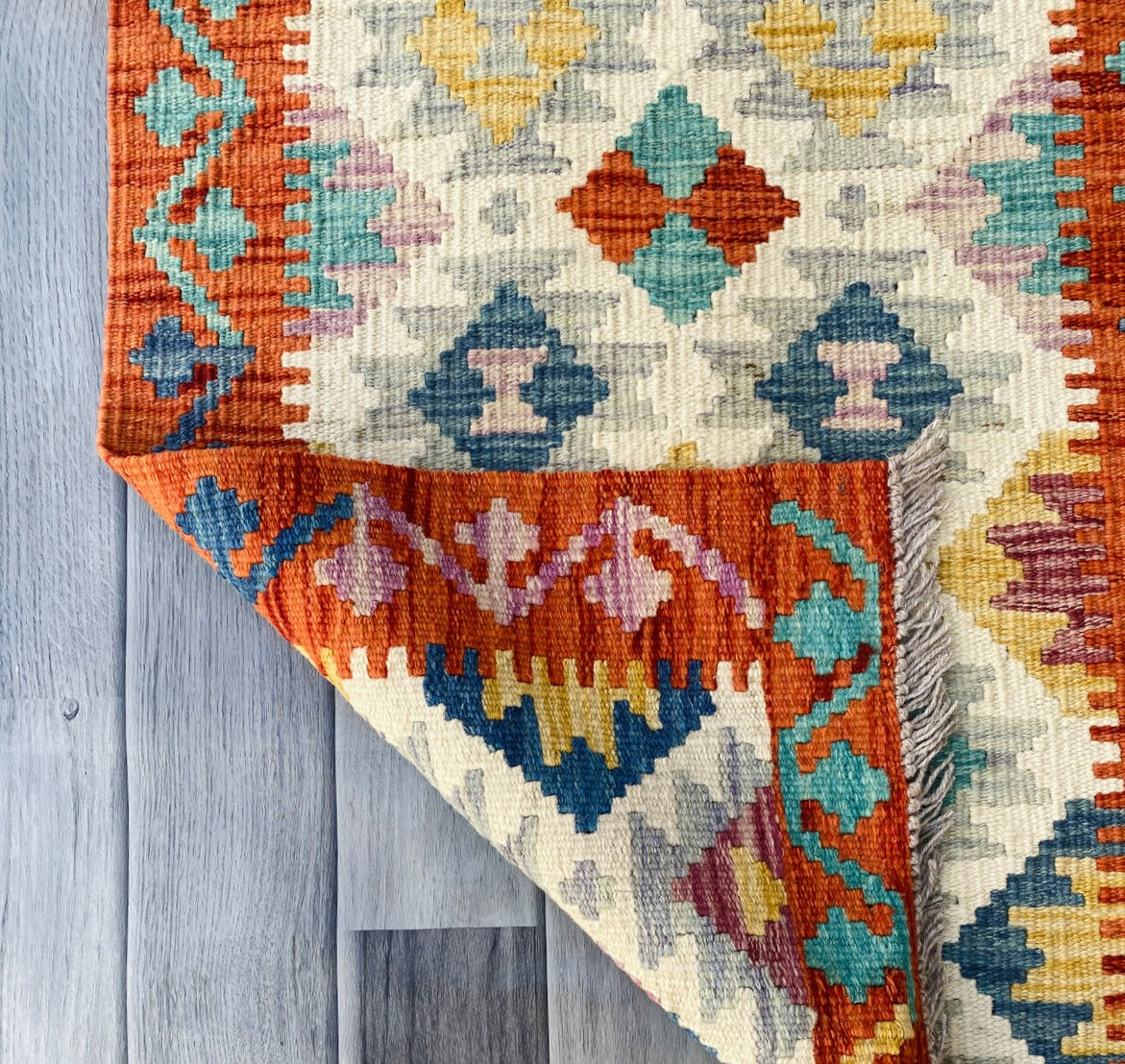 Handmade Afghan Chobi Kilim Rug 83 CM x 50 CM ( SS # 40 )