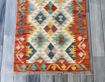 Handmade Afghan Chobi Kilim Rug 83 CM x 50 CM ( SS # 40 )