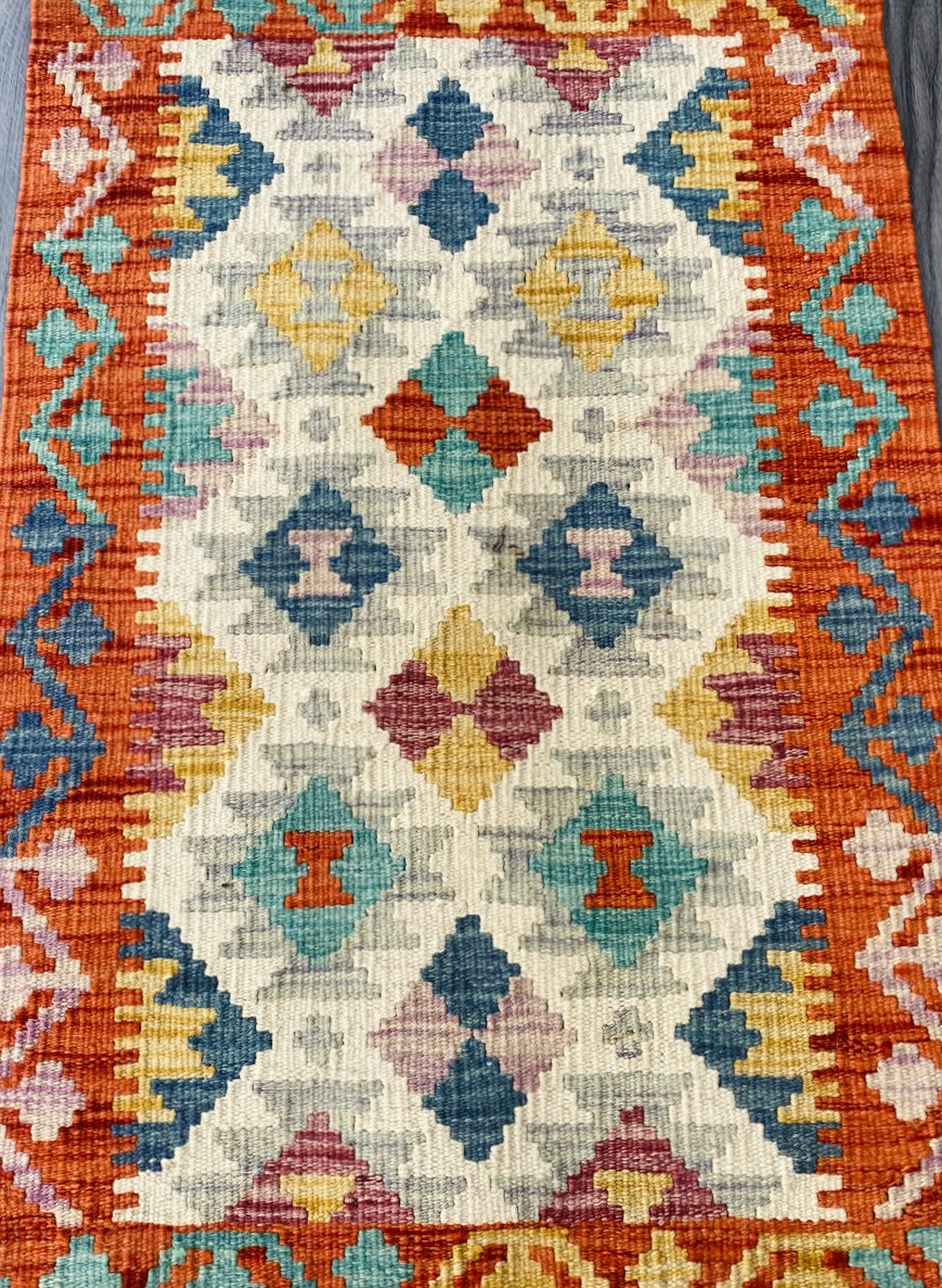 Handmade Afghan Chobi Kilim Rug 83 CM x 50 CM ( SS # 40 )