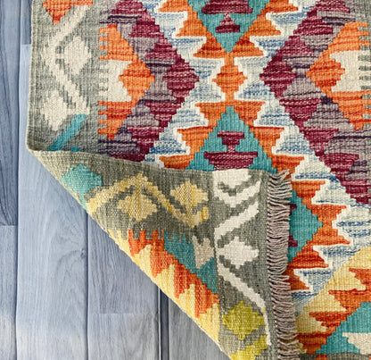 Handmade Afghan Chobi Kilim Rug 94 CM x 58 CM ( SS # 38 )