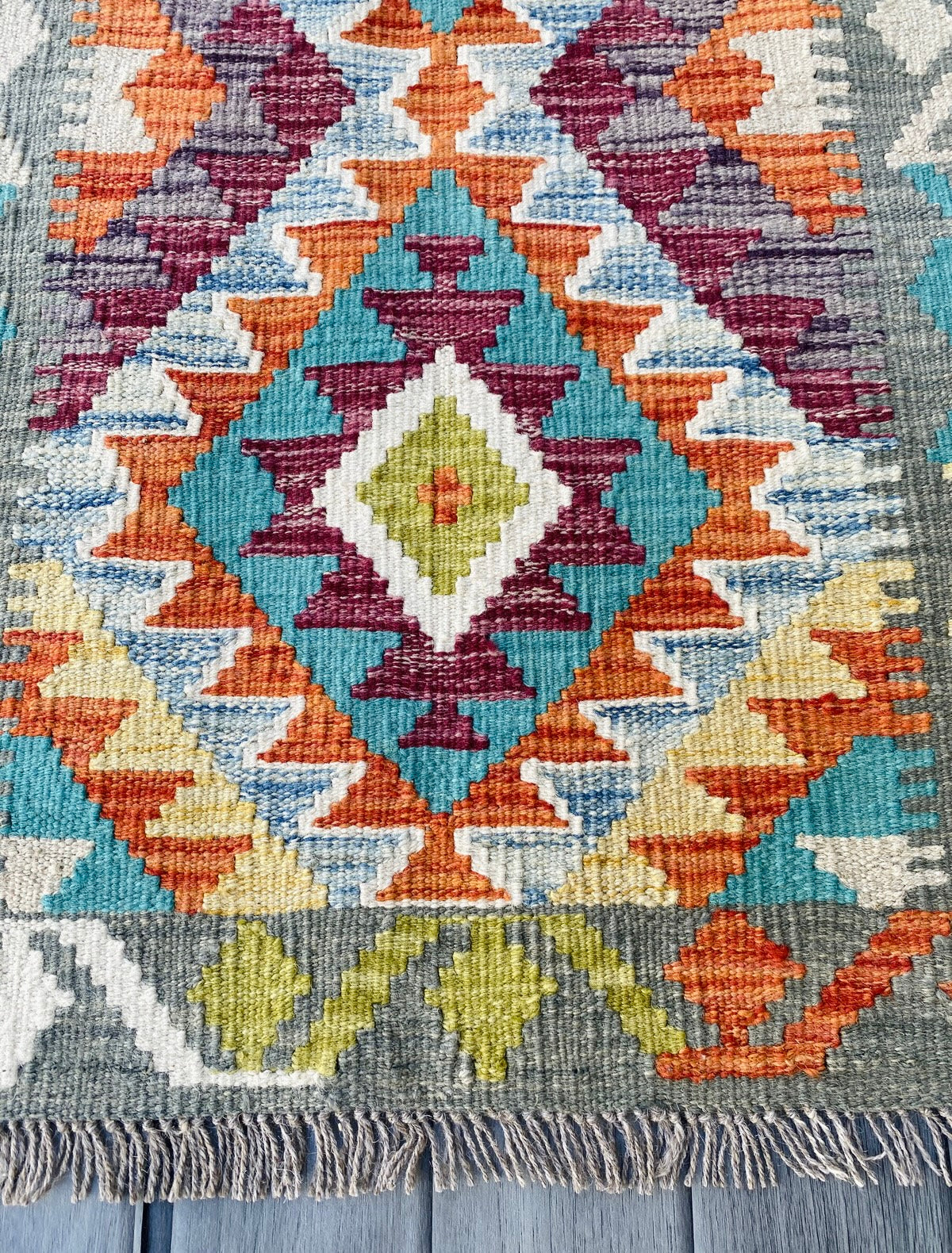 Handmade Afghan Chobi Kilim Rug 94 CM x 58 CM ( SS # 38 )