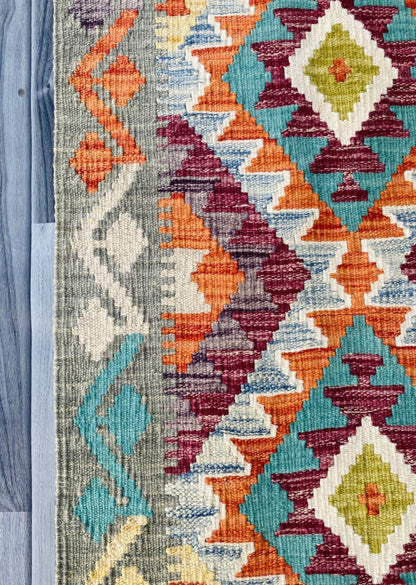 Handmade Afghan Chobi Kilim Rug 94 CM x 58 CM ( SS # 38 )