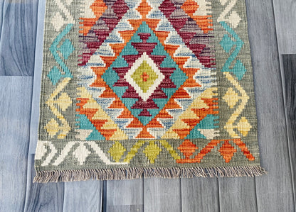 Handmade Afghan Chobi Kilim Rug 94 CM x 58 CM ( SS # 38 )