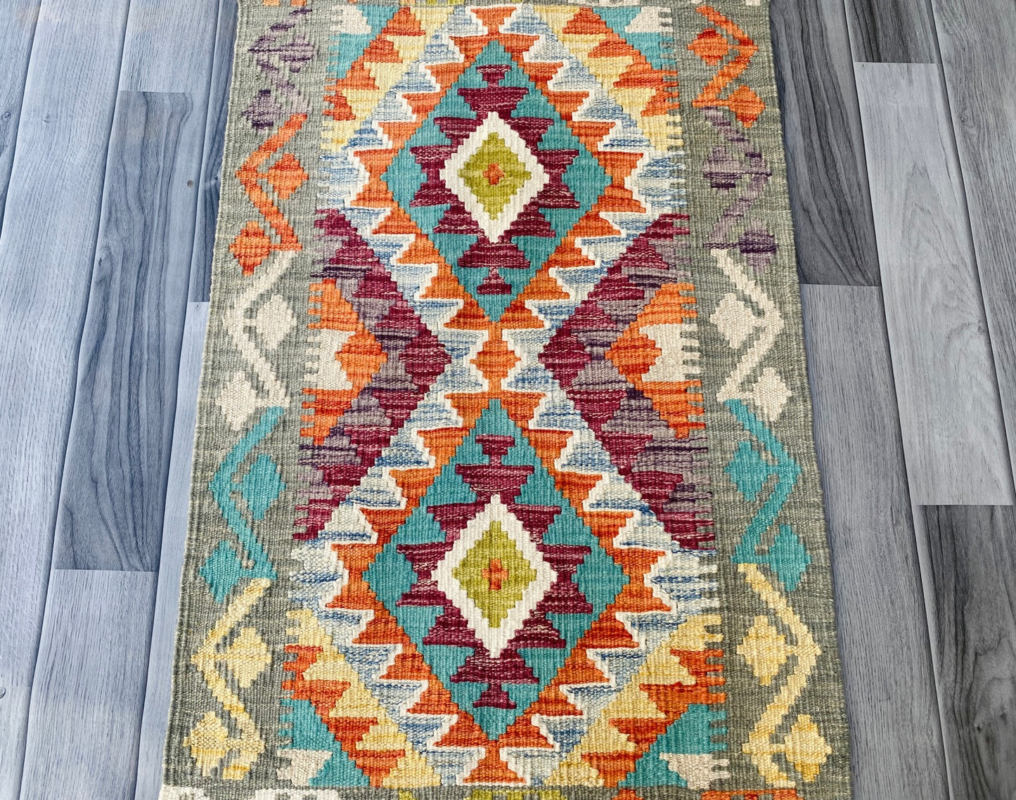 Handmade Afghan Chobi Kilim Rug 94 CM x 58 CM ( SS # 38 )