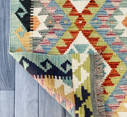 Handmade Afghan Chobi Kilim Rug 96 CM x 59 CM ( SS # 37 )