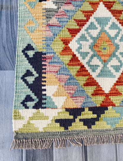 Handmade Afghan Chobi Kilim Rug 96 CM x 59 CM ( SS # 37 )
