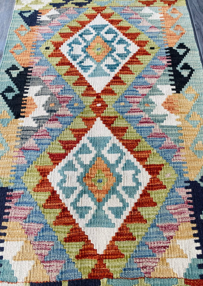 Handmade Afghan Chobi Kilim Rug 96 CM x 59 CM ( SS # 37 )