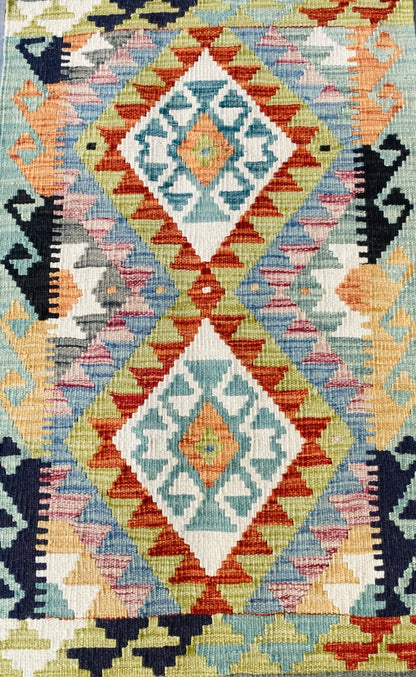 Handmade Afghan Chobi Kilim Rug 96 CM x 59 CM ( SS # 37 )