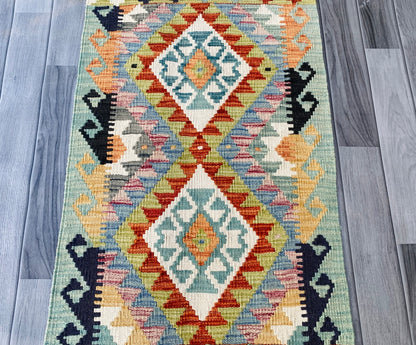 Handmade Afghan Chobi Kilim Rug 96 CM x 59 CM ( SS # 37 )