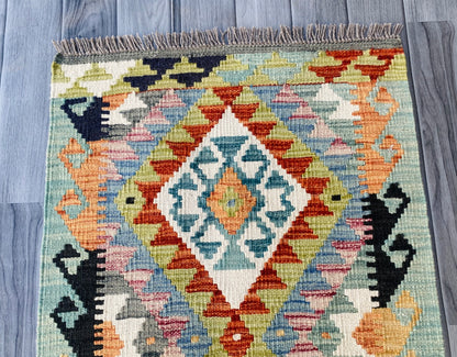 Handmade Afghan Chobi Kilim Rug 96 CM x 59 CM ( SS # 37 )