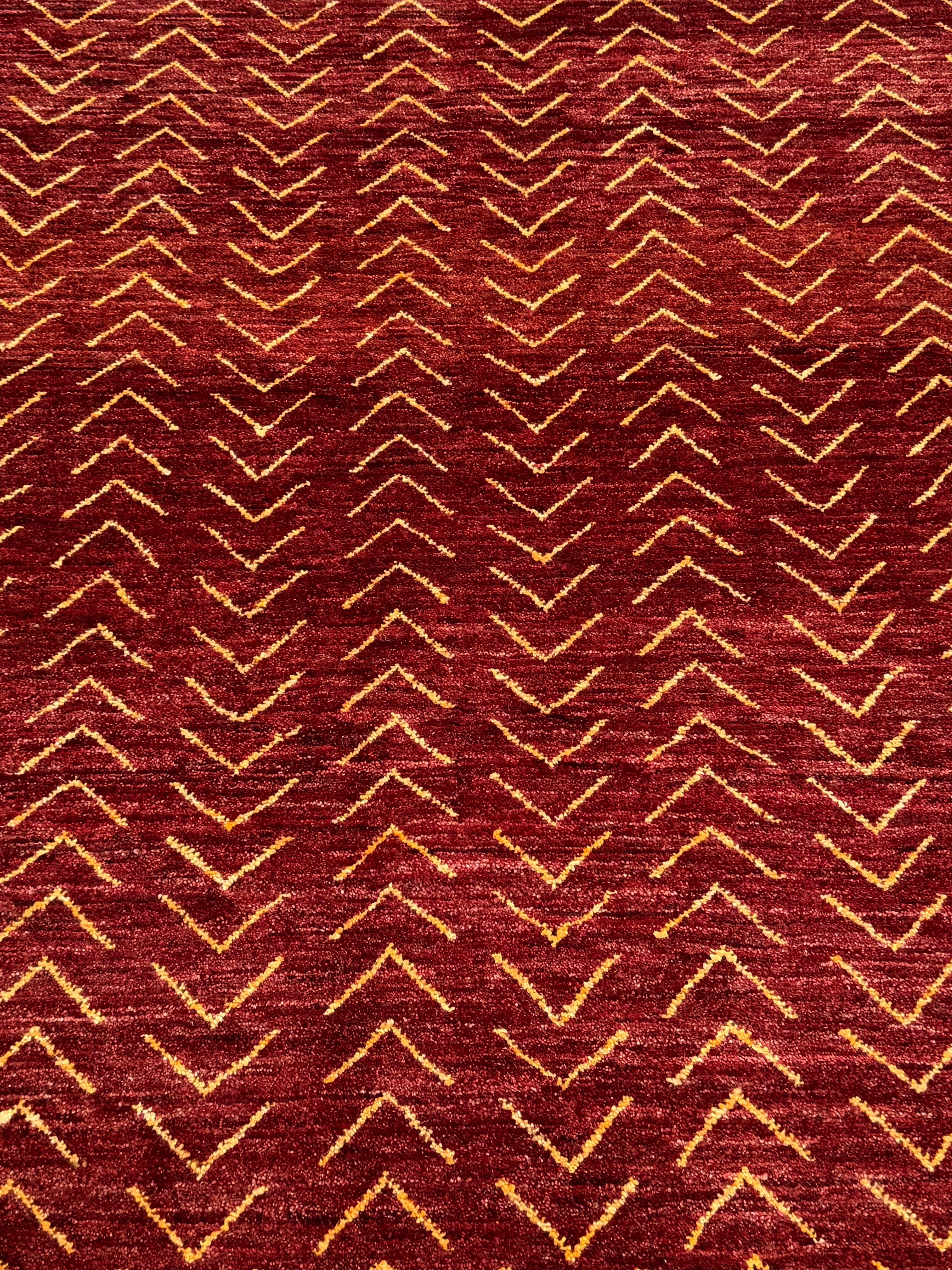 Handmade Afghan Red Gabbeh Rug, 266 x 181 CM
