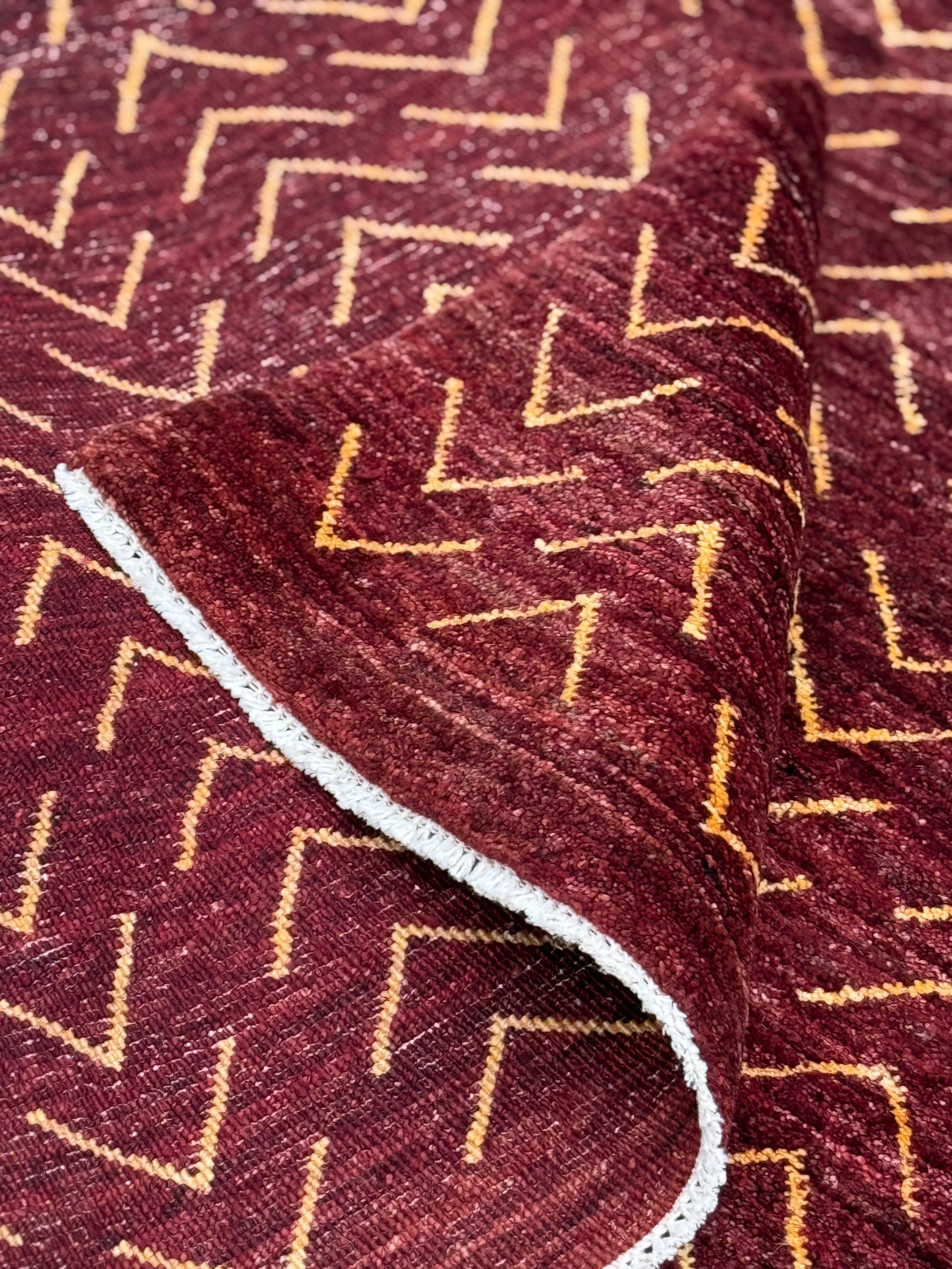 Handmade Afghan Red Gabbeh Rug, 266 x 181 CM