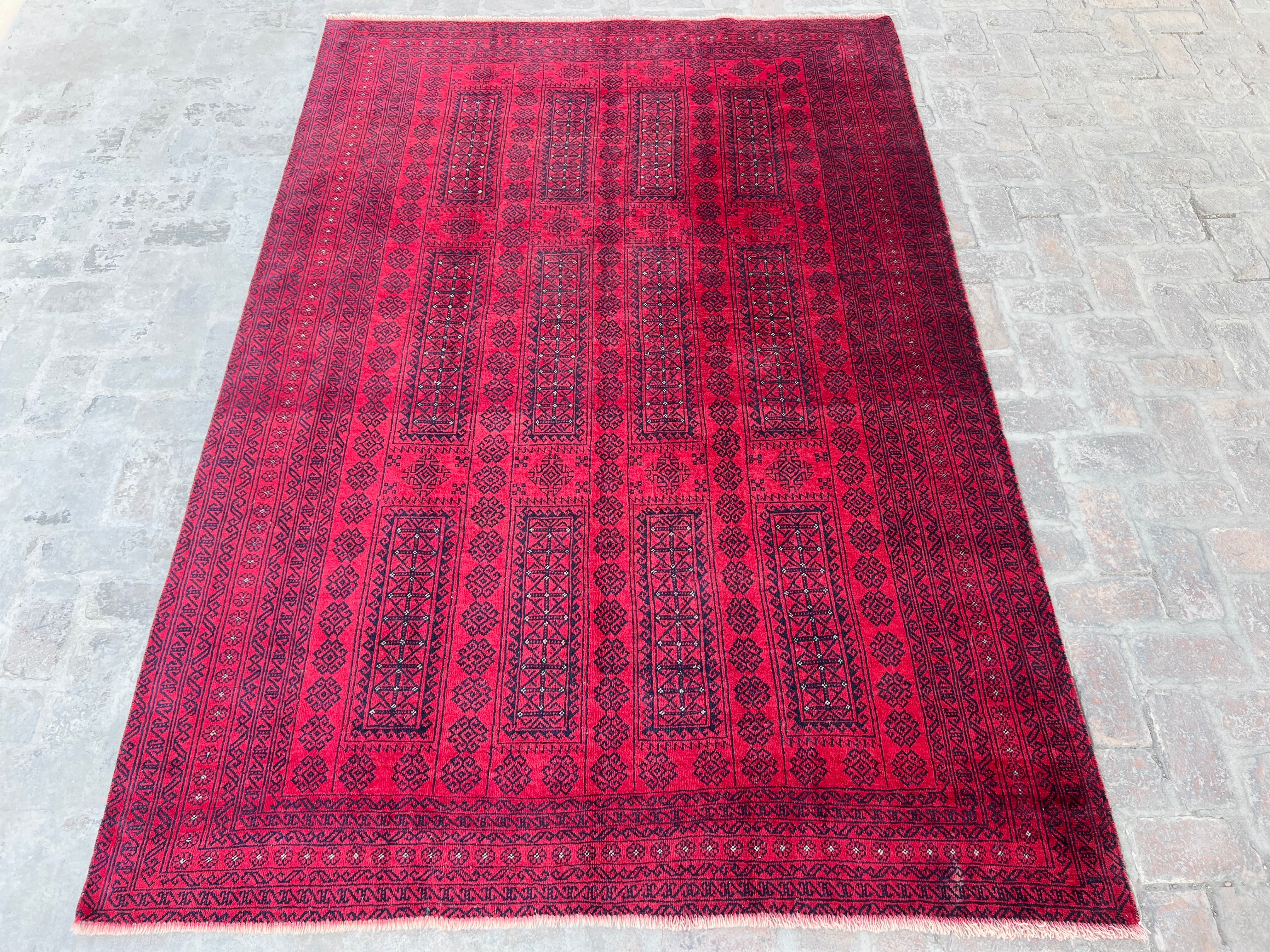 Vintage Handmade Afghan Traditional Balochi Rug 293 CM x 204 CM KSB#12465
