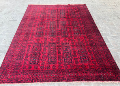 Vintage Handmade Afghan Traditional Balochi Rug 293 CM x 204 CM KSB#12465