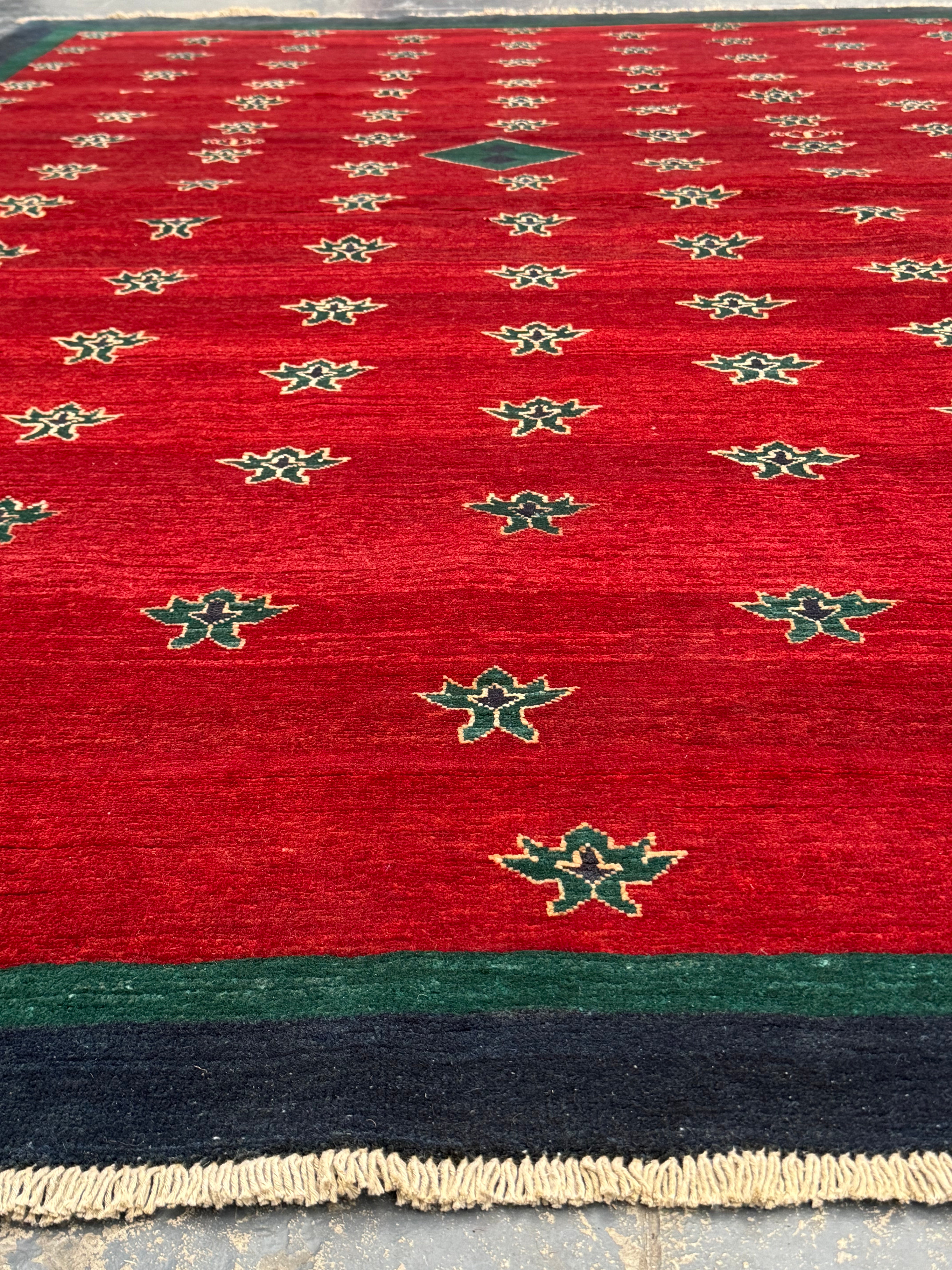 Handmade Afghan Red Gabbeh Rug, 300 x 194 CM