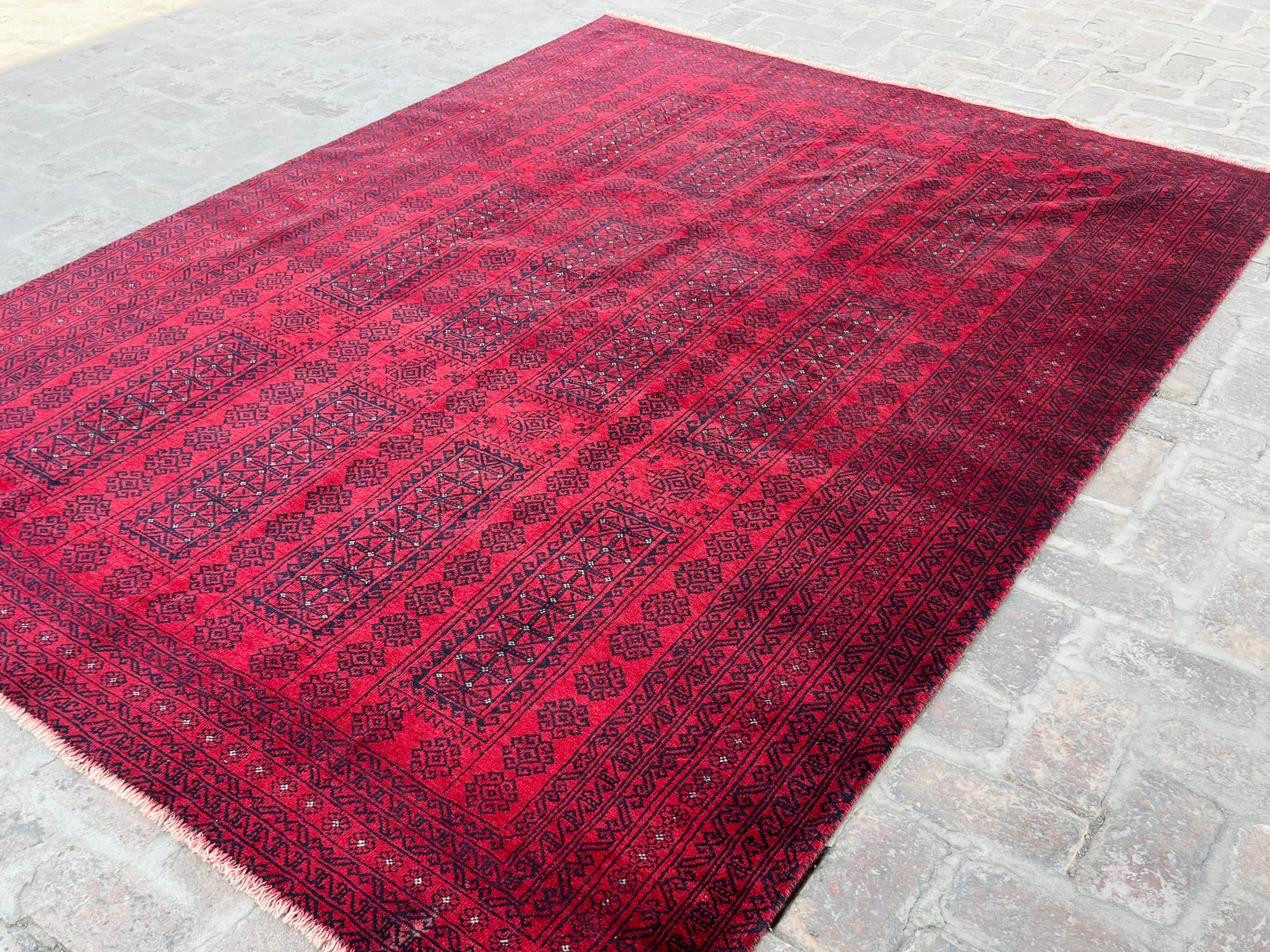 Vintage Handmade Afghan Traditional Balochi Rug 293 CM x 204 CM KSB#12465