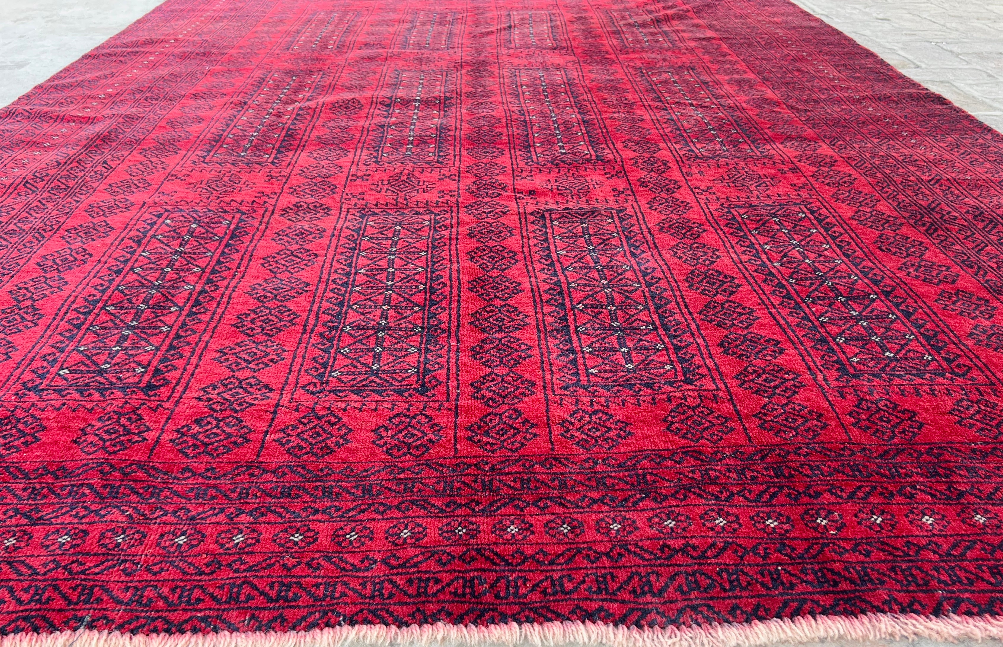 Vintage Handmade Afghan Traditional Balochi Rug 293 CM x 204 CM KSB#12465