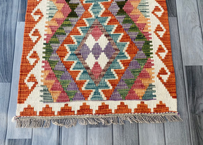 Handmade Afghan Chobi Kilim Rug 90 CM x 60 CM ( SS # 28 ).
