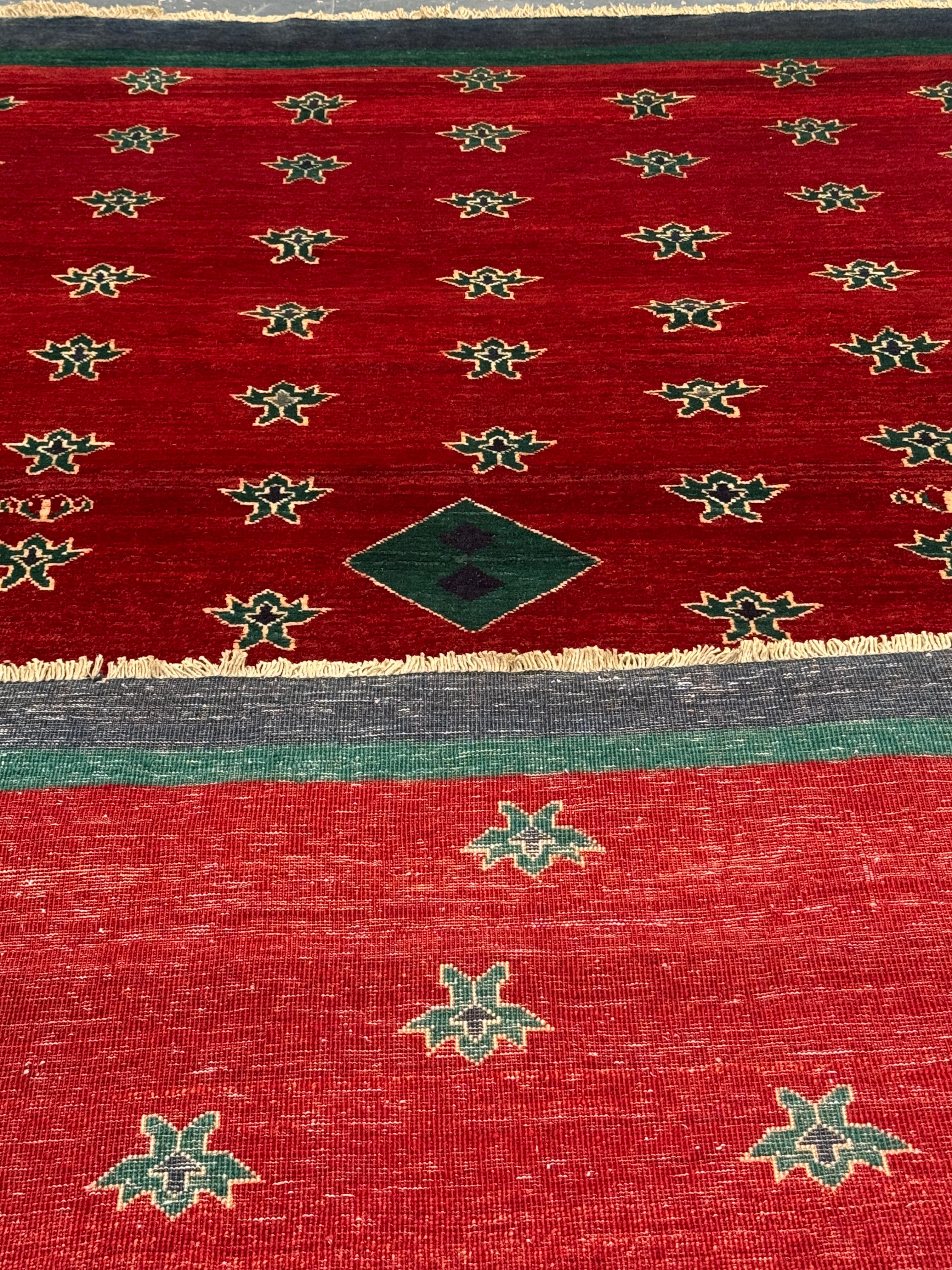 Handmade Afghan Red Gabbeh Rug, 300 x 194 CM