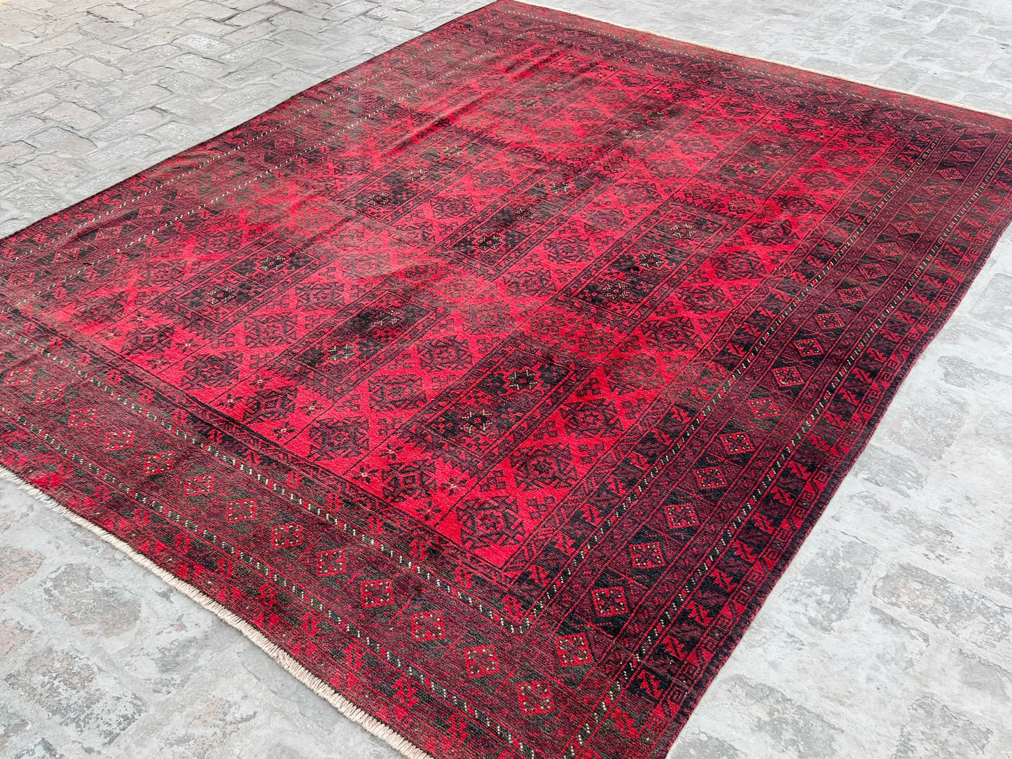 Vintage Handmade Afghan Traditional Balochi Rug 295 CM x 220 CM KSB#10650
