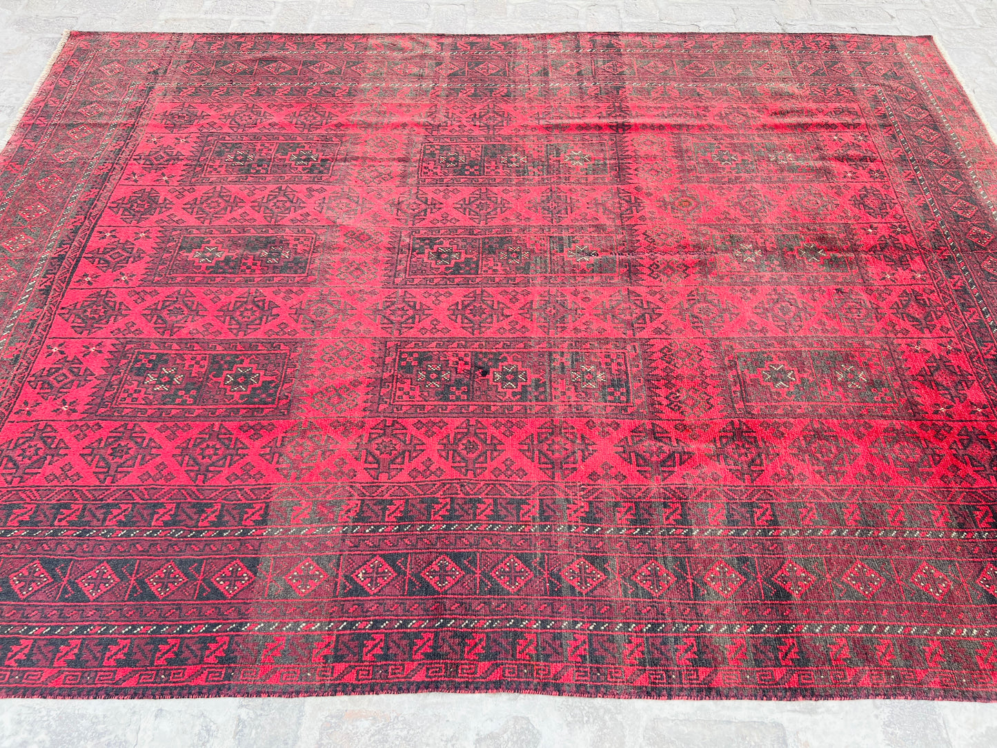 Vintage Handmade Afghan Traditional Balochi Rug 295 CM x 220 CM KSB#10650