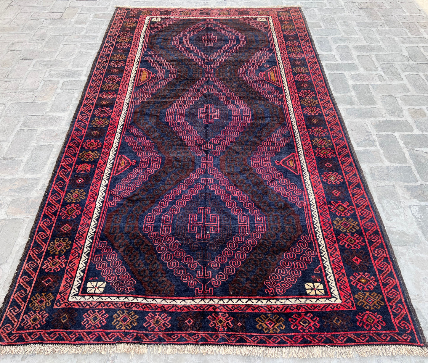 Handmade Afghan Traditional Balochi Rug 299 CM x 170 CM KB#12508
