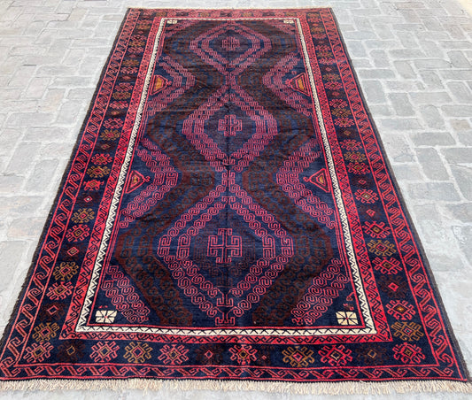 Handmade Afghan Traditional Balochi Rug 299 CM x 170 CM KB#12508