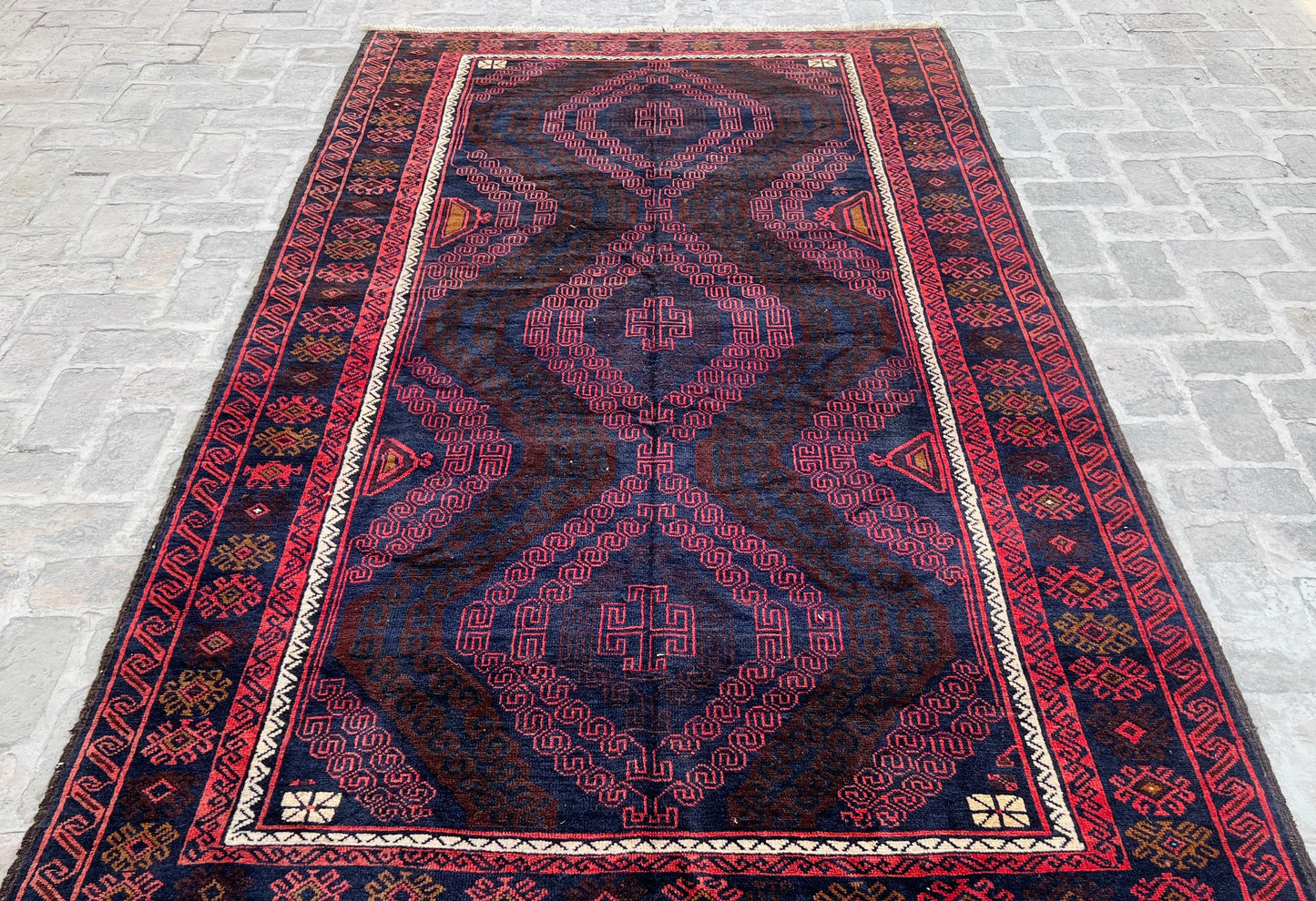 Handmade Afghan Traditional Balochi Rug 299 CM x 170 CM KB#12508